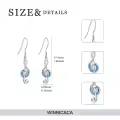 TOUPOP Sterling Silver Created Opal Music Note Earrings-0-2
