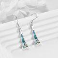wholesale 925 Sterling Silver Abalone Shell Celtic Trinity Knot Drop Earrings-0-3