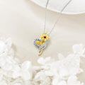 wholesale 925 Sterling Silver CZ Flower & Heart Pendant Necklaces - You Are My Sunshine Gifts for Women/Mom-0-4
