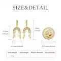 wholesale Gold 925 Sterling Silver Rainbow Cloud Star Drop Earrings-0-4