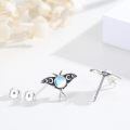 wholesale 925 Sterling Silver Moonstone Luna Moth Stud Earrings for Women Girls Gift Idea-0-1