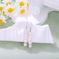 wholesale 14K White Gold 3-Pearl Drop Earrings for Women - Elegant  Set-0-3