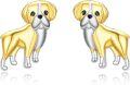 wholesale 925 Sterling Silver Gold Plated Puppy Stud Earrings for Women Dog Lover Gift-0-0