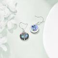 wholesale 925 Sterling Silver Abalone Shell Celtic Tree Of Life Drop Earrings-0-3