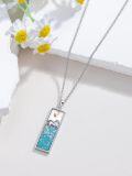 wholesale 925 Sterling Silver Natural Turquoise & Stone Inlay Mountain Pendant Necklace for Women Nature Inspired Gifts-0-2