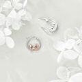 wholesale 925 Sterling Silver Rose Gold Crab Hoop Earrings - Cute Animal  for Her-0-2
