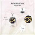 wholesale 925 Sterling Silver Black Onyx Gold Plated Eye Of Horus Pendant Necklace for Women's Gifts-0-2