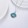 wholesale 925 Sterling Silver Natural Turquoise Running Horse Pendant Necklace-0-3