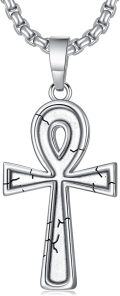 wholesale 925 Sterling Silver Ankh Pendant - Egyptian Coptic Cross Necklace for Men & Women Gifts-0-0
