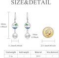wholesale 925 Sterling Silver Metal Freshwater Pearl Summer Beach Earrings with Palm Trees and Seagulls Design-0-1