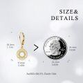 wholesale 14k Gold Round Hollow Out Flower Shape Crystal Leverback Earrings for Women Girls-0-3