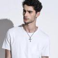 wholesale Black  Bone Cross Pendant Necklace for Men & Women-0-3