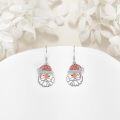 wholesale 925 Sterling Silver Santa Claus Christmas Dangle Earrings Gift for Women-0-2