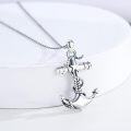 wholesale 925 Sterling Silver Nautical Star and Rope Design Anchor Pendant Necklace for Men Gothic -0-2