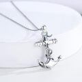 wholesale 925 Sterling Silver Nautical Star and Rope Design Anchor Pendant Necklace for Men Gothic -0-2