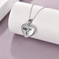 wholesale 925 Sterling Silver Heart Shaped Photo Frame Pendant Necklaces for Women's Gift Jewelry Accessories-0-2