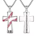 TOUPOP 925 Sterling Silver Cross Pendant Necklace For Men Gifts-0-0
