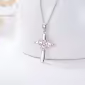 TOUPOP Sterling Silver Stethoscope Heartbeat Pendant Necklace-0-4