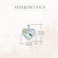 wholesale 925 Sterling Silver Heart-Shaped Honeycomb Pendant Necklace for Women - Lady's Gift-0-4