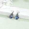 wholesale 925 Sterling Silver Tree of Life Abalone Shell Teardrop Dangle Leverback Earrings for Women Girls Gifts-0-3