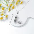 TOUPOP Silver Butterfly Urn Necklace with Stone-0-4