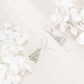 wholesale 925 Sterling Silver Christmas Tree Shape Colorful Crystal Leverback Earrings s for Women Girls-0-3