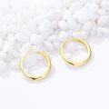 wholesale 14K Gold Round Hoop Earrings for Women - Shiny Polished Lightweight 12-50mm-0-1