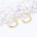 wholesale 14K Gold Round Hoop Earrings for Women - Shiny Polished Lightweight 12-50mm-0-1