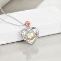 wholesale TOUPOP Christmas Gifts For Mom Grandma Nana 925 Sterling Silver I Love You Necklace Rose Flower Love Heart With Crystal Jewelry For Women -0-4