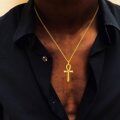wholesale 925 Sterling Silver Ankh Cross Pendant Necklace-0-2
