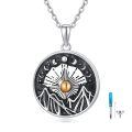 TOUPOP Sterling Silver Oxide Sun Moon Mountains Cremation Urn Necklace-0-0