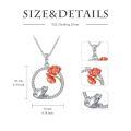 wholesale 925 Sterling Silver Lotus Frog Circle Pendant Necklace With Cubic Zirconia-0-4