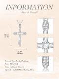wholesale 925 Sterling Silver 925 with White Cubic Zirconia Cross Pendant Necklace for Women-0-1
