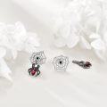 wholesale 925 Sterling Silver Gothic Spider Web & Crystal Drop Stud Earrings for Women - Halloween Costume Accessories-0-1