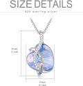 wholesale 925 Sterling Silver Austrian Crystal 12 Birthstone Heart Pendant Necklace for Women-0-5