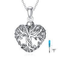 TOUPOP Sterling Silver Tree Of Life Urn Necklace w/Ashes Funnel-undefined