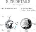 wholesale 925 Sterling Silver Celtic Moon Black Cat Tree of Life Pendant Necklace for Women-0-4