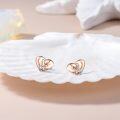 wholesale 925 Sterling Silver Heart-Shaped Fox Stud Earrings - Adorable Animal  for Her-0-2