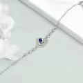 TOUPOP Sterling Silver Birthstone Flower Bracelet For Women-0-1