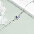 TOUPOP Sterling Silver Birthstone Flower Bracelet For Women-0-1