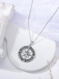 wholesale 925 Sterling Silver Celtic Knot Compass Pendant Necklace for Men & Women-0-2
