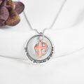 wholesale 925 Sterling Silver Cross Charm Inspirational Quote Pendant Necklace Gift for Women Girls-0-2