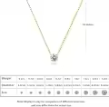 wholesale 14K Gold Round Shape Stone Pendant Necklaces Wholesale for Women - White Diamond  Set with Box and Chain (D Color VVS1)-0-1