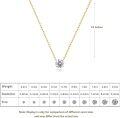wholesale 14K Gold Moissanite Necklace D Color VVS1 0 5 2Ct Brilliant Cut 18 Chain-0-5