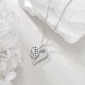 wholesale 925 Sterling Silver Tennis Racket & Ball Heart Pendant Necklace for Women Sports Lover Gift-0-2