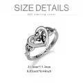 TOUPOP Sterling Silver Rings With Stone Jack Skellington Zero Jewelry Gift-0-4