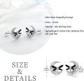 wholesale 925 Sterling Silver Celtic Moon Dragonfly Stud Earrings with Black Enamel and Cubic Zirconia - Irish  for Women-0-3