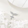 wholesale 925 Sterling Silver Angel Wing Cross Pendant Necklace for Women - Faith & Luck Charm s-0-4