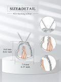 wholesale 925 Sterling Silver Heart-shaped Pendant with Mother and Child Design - I Love You Forever Necklace for Mom & Daughter Gifts-0-1