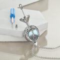 wholesale Sterling Silver Abalone Opal Tree of Life Urn Necklace for Ashes-0-2